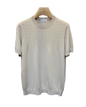 男款麻花短袖针织衫zh006