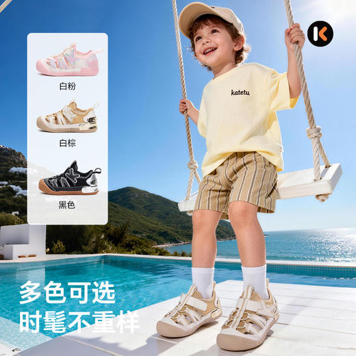 卡特兔学步鞋女宝宝2026年夏季新品防滑耐磨透气儿童包头凉鞋女孩 商品图1