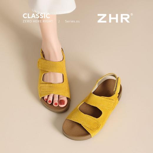 ZHR则则反绒牛皮勃肯凉鞋女厚底舒适凉鞋女夏季时装凉鞋女外穿 商品图6