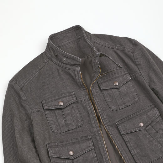 ROMI STUDIO“美式复古”牛仔棉四口袋工装短款夹克外套 RWDSW82135 商品图3