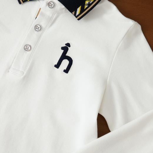 点此购买 120-170哈吉斯春秋季中大童横机翻领长袖POLO衫 gl 342533 商品图6