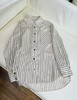 原单极筒条纹衬衫 商品缩略图6