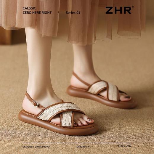 ZHR则则舒适优雅凉鞋2025新款夏季仙女休闲百搭软底气质透气凉鞋 商品图5