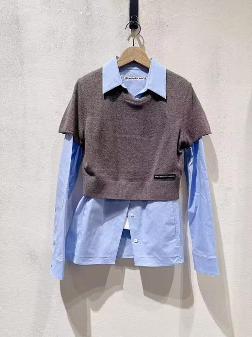 女款短袖针织长袖衬衫la002 商品图0