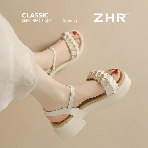 ZHR则则厚底凉鞋女外穿2025新款夏季网红仙女增高配裙子百搭女鞋 商品图7