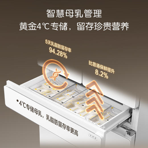 卡萨帝揽光五门506升MRA低氧窖藏超薄零嵌全自动制冰冰箱 揽光BCD-506WLCMD7MWFU1 商品图9