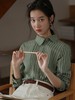 法式高智不规则翻领条纹显瘦衬衫 商品缩略图8