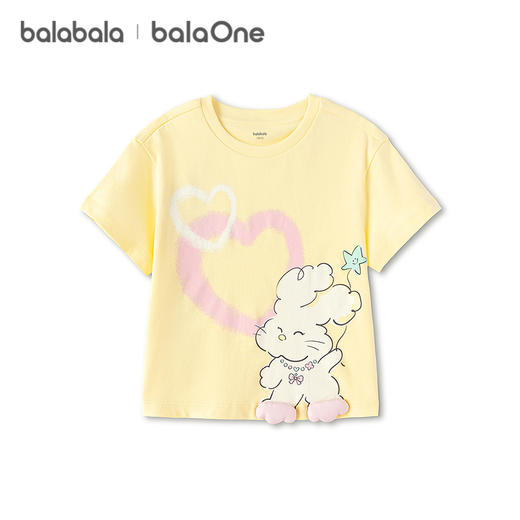 【balaOne】巴拉巴拉儿童短袖t恤女童2026年新款夏装纯棉印花上衣 商品图4