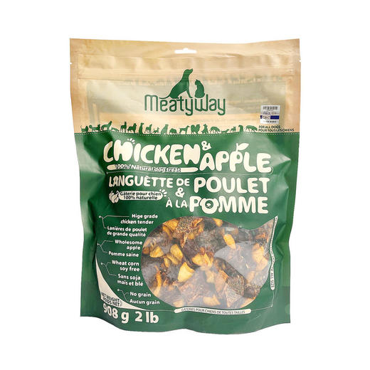Meatyway爵宴鸭肉干鸡肉干苹果派鸡肉卷佩蒂狗狗零食犬磨牙训犬 商品图4