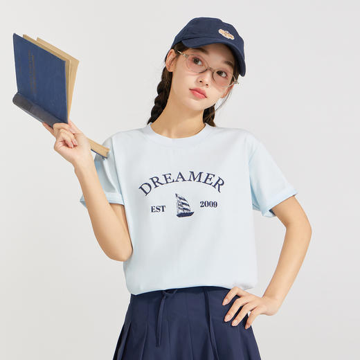 笛莎Deesha 2026年夏季新款青少年索罗娜大图案工艺T恤 商品图1