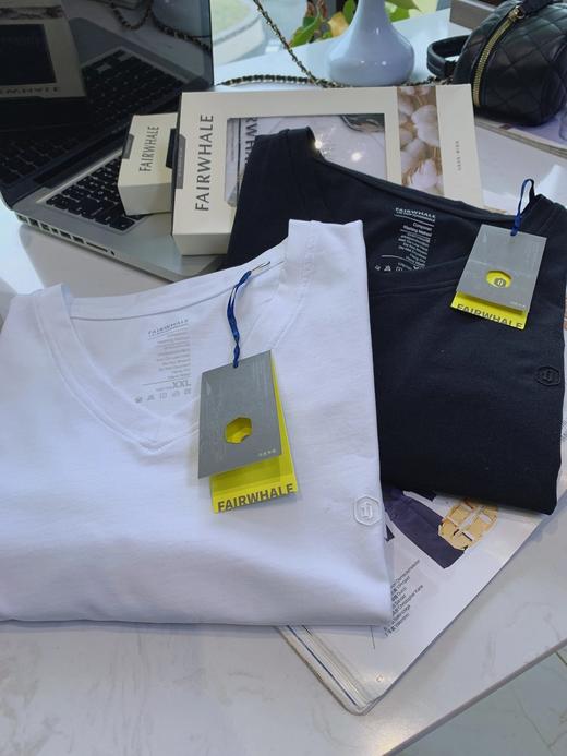 清仓无补不退换！拍2包邮！原！马克华菲纯色V领T  26Y03067- 商品图3