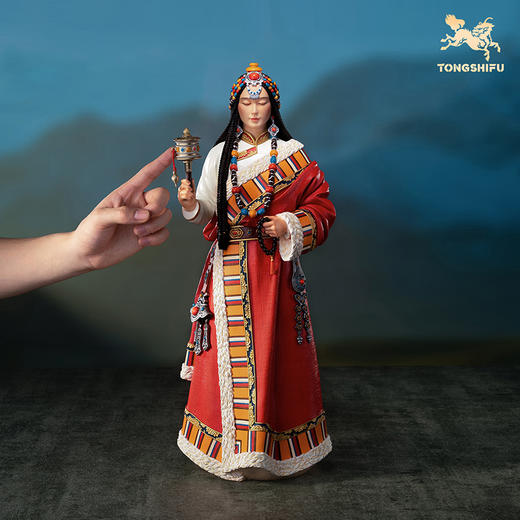 铜师傅《藏族姑娘》民族风少女限量铜摆件 客厅家居装饰工艺品 商品图4