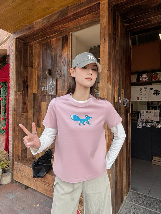 【防晒凉感】噢蜜ooomeooo狐狸🦊刺绣t 商品图2