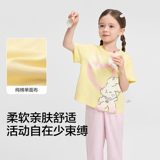 【balaOne】巴拉巴拉儿童短袖t恤女童2026年新款夏装纯棉印花上衣 商品图3