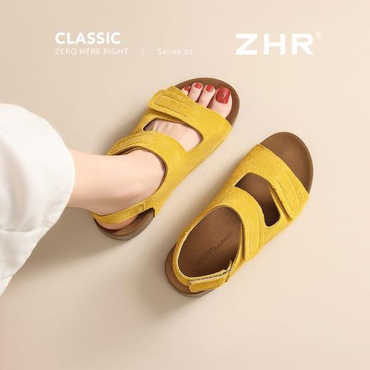 ZHR则则反绒牛皮勃肯凉鞋女厚底舒适凉鞋女夏季时装凉鞋女外穿 商品图5