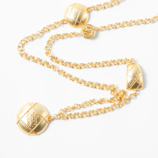 【ZJ】【朱珠同款】伊芙丽金色复古气质百搭长链项链2026新款1H39AL0051 商品图3