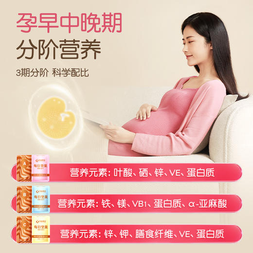 孕味食足孕妇零食混合每日坚果孕期适合吃的无添加剂营养小吃礼盒 商品图2