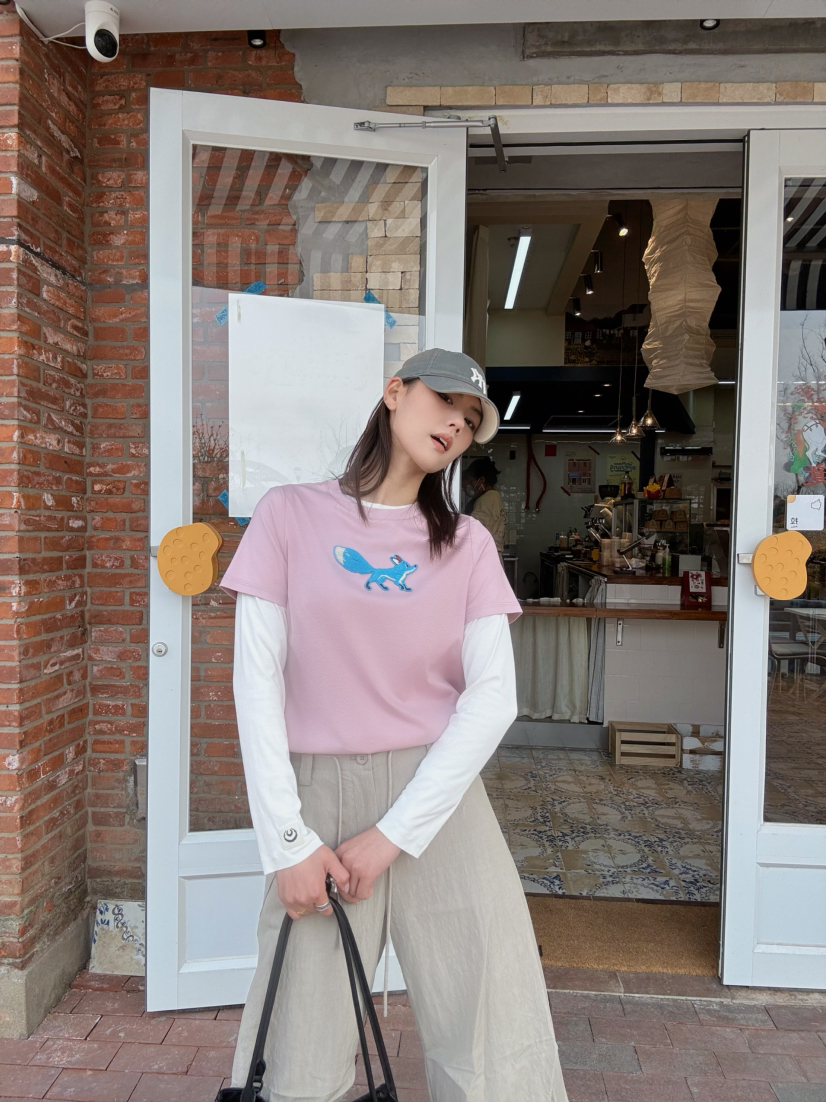 【防晒凉感】噢蜜ooomeooo狐狸🦊刺绣t