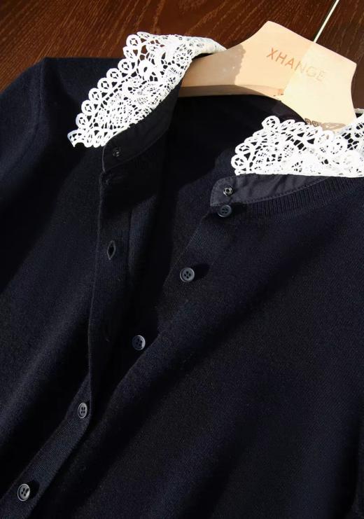 小香风镂空钩花智性优雅衬衫开衫 商品图6