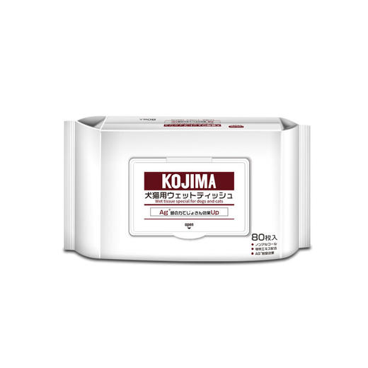 KOJIMA宠物湿巾狗狗猫咪泰迪英短专用擦屁屁耳朵脚去泪痕清洁80片 商品图4