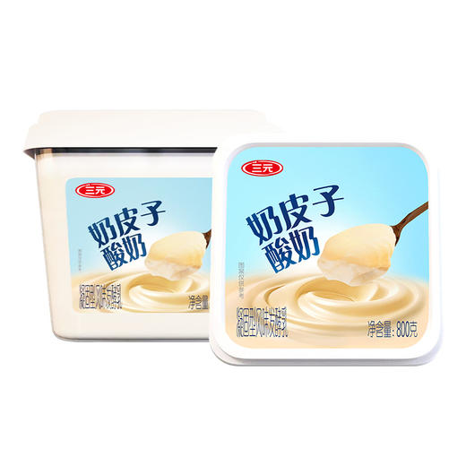 【快递到家-低温】雪凝奶皮子原味酸奶800g*2盒 商品图2