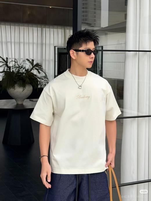 B家 新款字母LOGO标识贴布绣圆领短袖T恤 Z-15878 商品图11