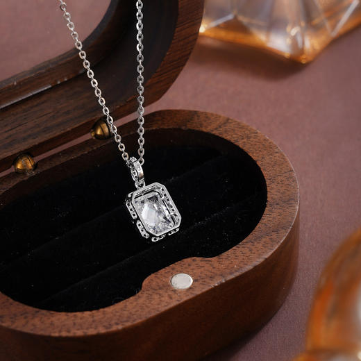 子佩集【甜蜜方糖】S925银套链【YL-7454101】方块锆石星芒项链2509 商品图7