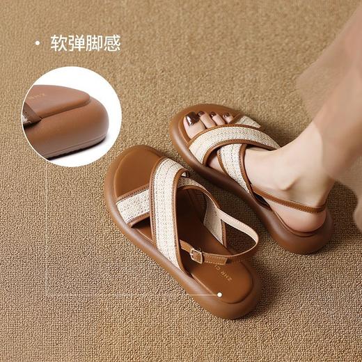 ZHR则则舒适优雅凉鞋2025新款夏季仙女休闲百搭软底气质透气凉鞋 商品图7