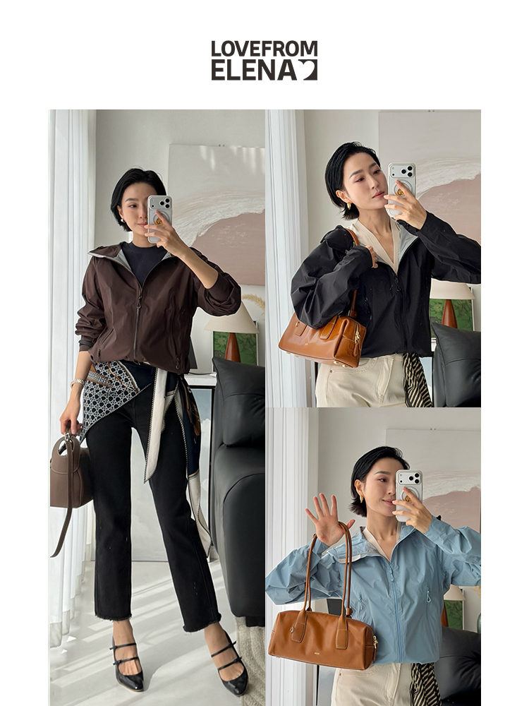 「工厂团购」简约百搭款  连帽拉链防风衣