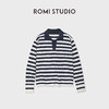 ROMI STUDIO“航海系列”羊毛混纺针织Polo领条纹毛衫RWDSST1800 商品缩略图0