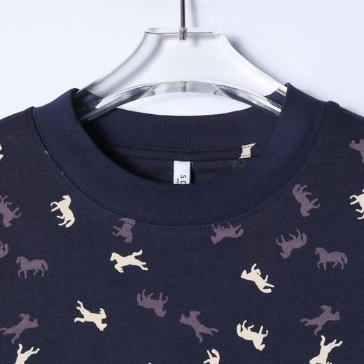 26T136SDSA男装2026新款高贵轻奢潮牌时尚撞色小马印花圆领短袖T恤百搭 商品图2