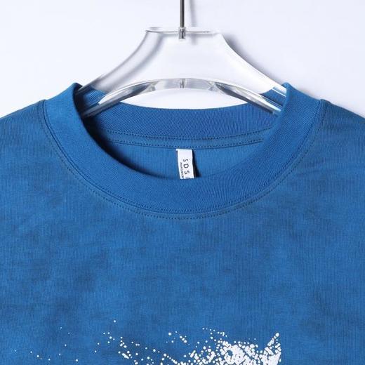 26T148SDSA男装2026新款高贵轻奢时尚简约扎染撞色战马印花圆领短袖T恤 商品图4