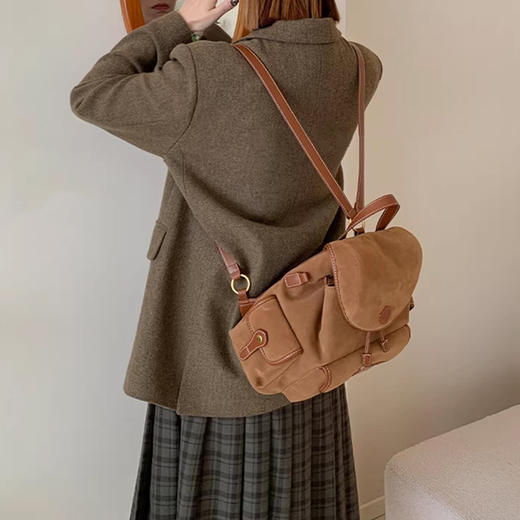 裁缝学苑AH132复古双肩包纸样女装大容量通勤背包斜挎包样板图纸 商品图4