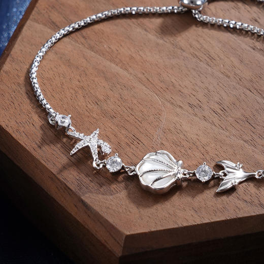 子佩集【星海拾贝】S925银手链【SL070464】时尚贝壳海星白贝母2509 商品图6