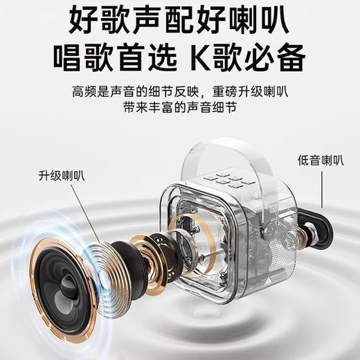 K12蓝牙音响 3401迷你便携K歌麦无线蓝牙一体机 卡拉OK唱歌点歌家庭 商品图2