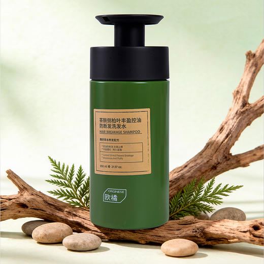 欧橘Orginese 侧柏叶丰盈防断发洗发水 蓬松控油 650ml/瓶 商品图8