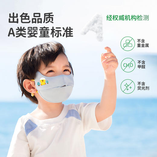 绿鼻子儿童口罩女高颜值防晒口罩3d立体防紫外线防晒面罩户外透气-换购单拍不发 商品图3