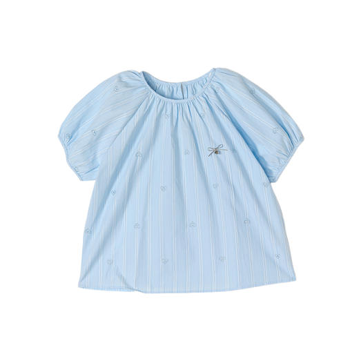 笛莎Deesha 2026年夏季新款中童女童绣花棉布套头衬衫 商品图4