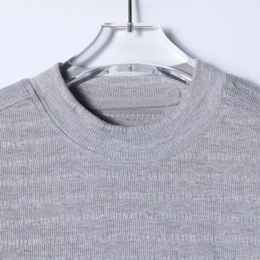 SDSA男装2026新款高贵轻奢极简风纯色提花圆领短袖T恤百搭休闲潮 商品图1