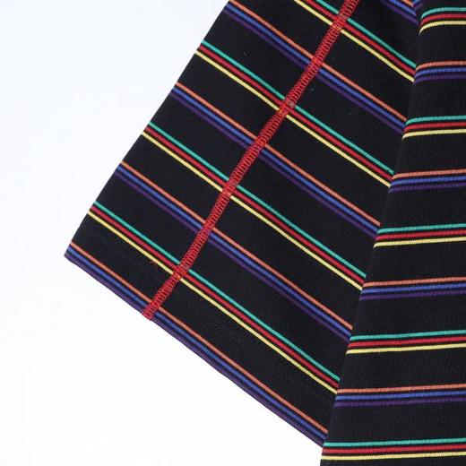 SDSA男装2026新款高贵轻奢美式复古撞色条纹短袖T恤明线设计休闲 商品图3