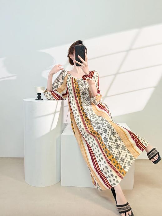 【89/任选两件】下单送同花色发圈！！mingsi seal棉绸裙2026新款设计花色全绵绸面料，再生纤维素垂感好，速干透气舒适慵懒居家/旅行/日常绵绸裙 商品图3