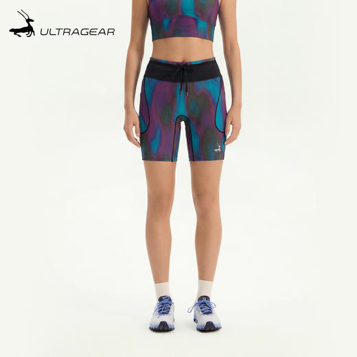 优极UG 逐羚·女款爽滑六兜跑步紧身短裤 商品图0