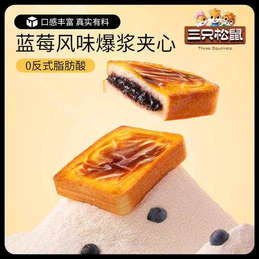 三只松鼠_国民好烘焙_岩烧乳酪吐司/蓝莓味/520g-zl 商品图3