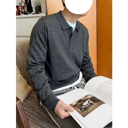 2603303   奢牌 羊毛真丝 POLO领 商品图2