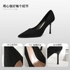 ZHR则则羊京绒高跟鞋细跟气质黑色工作鞋女2025新款单鞋超软女鞋 商品缩略图2