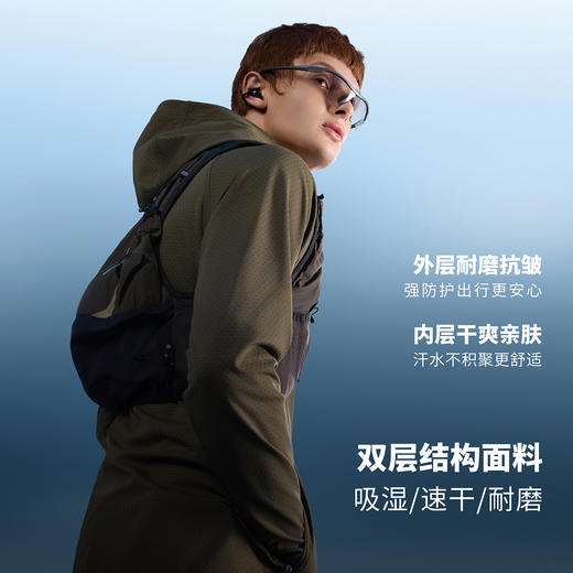 TAGX探观男式鲸吸纱运动连帽外套PRO版速干耐磨薄绒上衣 商品图1