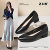 ZHR真皮粗跟单鞋女鞋2025新款轻便女士平底鞋软底一脚蹬浅口女鞋 商品缩略图5