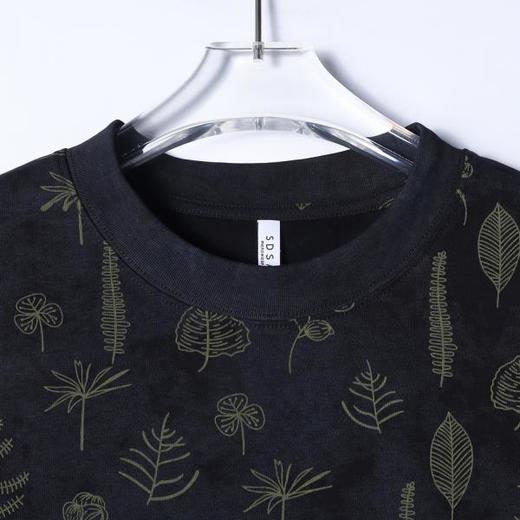 26T165SDSA男装2026新款高贵轻奢时尚撞色满印花卉圆领短袖T恤百搭时尚 商品图1