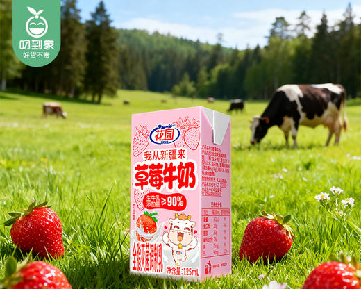 花园草莓牛奶/1箱（125ml*20盒）生产日期：3月15日左右 商品图3