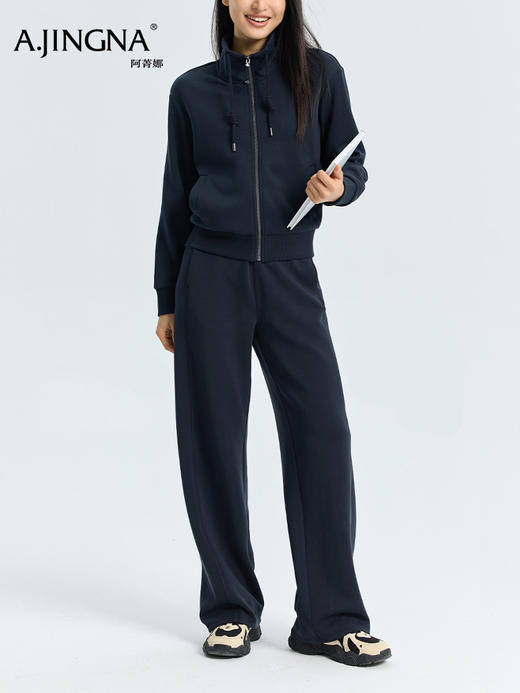 【有型直筒】阿菁娜春夏新款松弛感直筒裤挺括慵懒舒适有型细腻柔软穿出长直腿F31C210016 商品图2